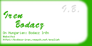 iren bodacz business card